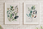 Framed view of Botanical Prints Set of 2. Watercolor Gallery Wall Art. Floral Printable Art. Wild Flowers Bouquet Art. Minimal Boho Floral Prints. #5 – printable wall art digital download.