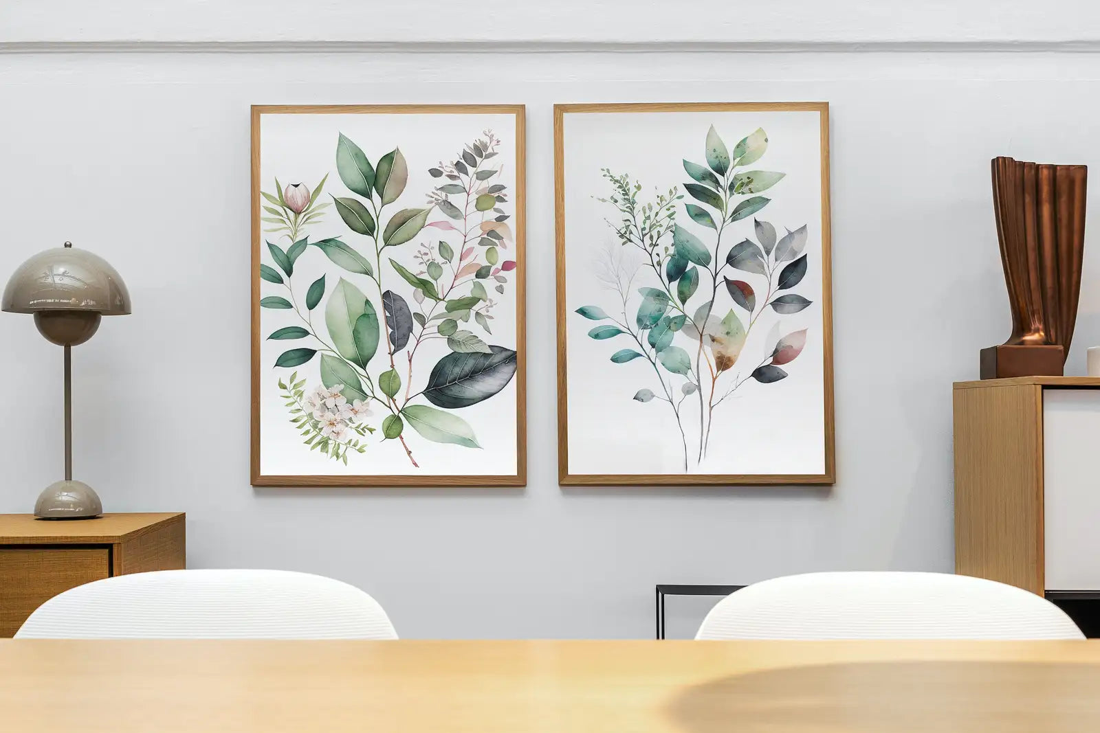 Botanical Prints Set of 2. Watercolor Gallery Wall Art. Floral Printable Art. Wild Flowers Bouquet Art. Minimal Boho Floral Prints. #5 – Printable Wall Art Set (Digital Download)