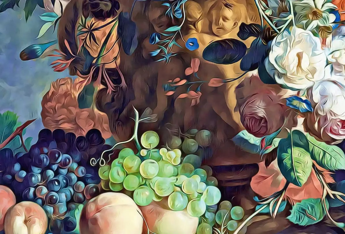 Botanical Still Life Painting Printable Digital Wall Art, Flower Vase Still Art Vintage Print, Antique Retro Style Colorful Instant Download – Printable Wall Art