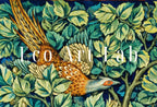 Included artwork preview showing first selection of artworks from Botanical Wall Art Poster, Vintage Floral Pattern Print. Wildlife Nature Art Nouveau Flowers Bird and Squirrel Digital Printable Wall Art..