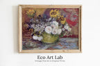 Bowl With Sunflowers & Roses Painting, Famous van Gogh Art Print. Instant Download Printable van Gogh Fine Art. Vintage Still Life Painting – Printable Wall Art