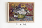 Bowl With Sunflowers & Roses Painting, Famous van Gogh Art Print. Instant Download Printable van Gogh Fine Art. Vintage Still Life Painting – Printable Wall Art Digital Download – Digital Download