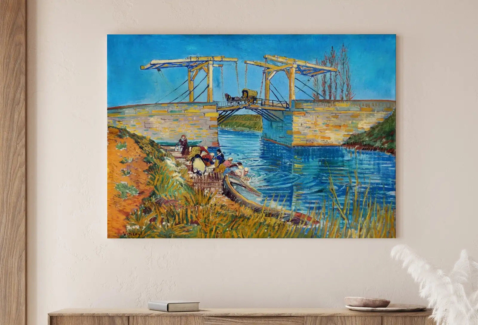 Paysage de pont, peinture de Vincent van Gogh, tableau célèbre à télécharger, tableau de Van Gogh à télécharger instantanément, beaux-arts vintage à télécharger
