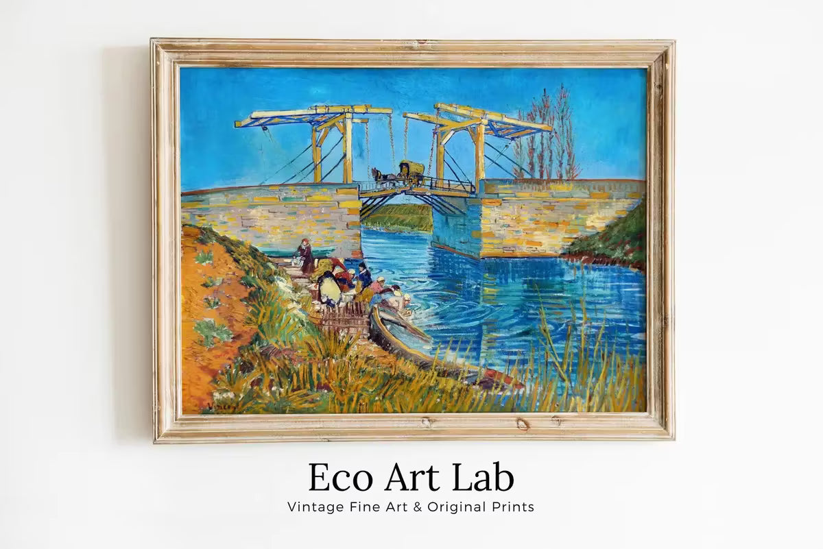 Bridge Landscape Painting by Vincent van Gogh Printable Famous Art Print. Instant Download van Gogh Print Vintage Fine Art  – Printable Wall Art