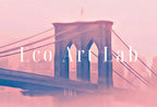 Detail view of artwork from Brooklyn Bridge New York Print Poster, Printable Wall Art, New York City Print Digital Painting, New York Art, Printable Poster. (variation 1)