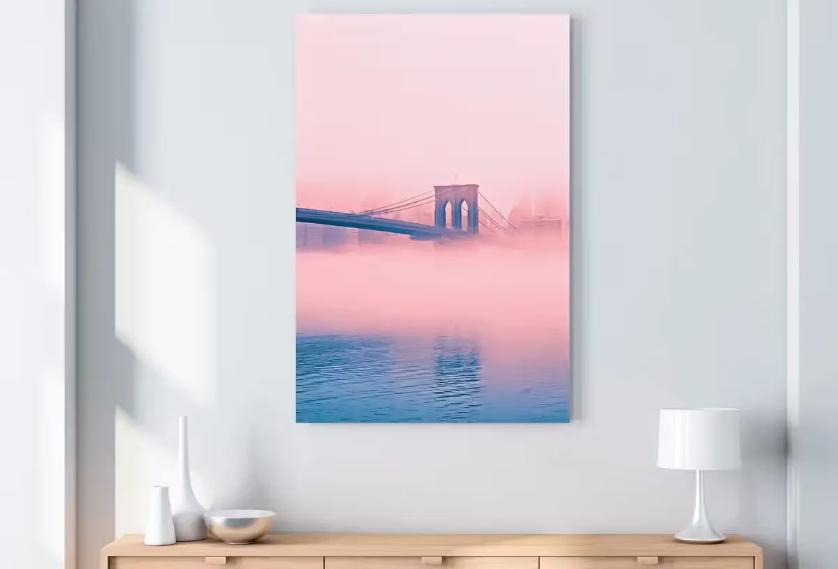 Brooklyn Bridge New York Print Poster, Printable Wall Art, New York City Print Digital Painting, New York Art, Printable Poster – Printable Wall Art