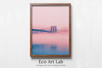Framed view of Brooklyn Bridge New York Print Poster, Printable Wall Art, New York City Print Digital Painting, New York Art, Printable Poster – printable wall art digital download.