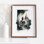 Buddha Under Tree. Zen Wall Art. Printable Wall Art. Watercolor Print. Buddhism Art. Instant Download Spiritual Wall Art. Asian Wall Art. #7 – Printable Wall Art Digital Download – Digital Download