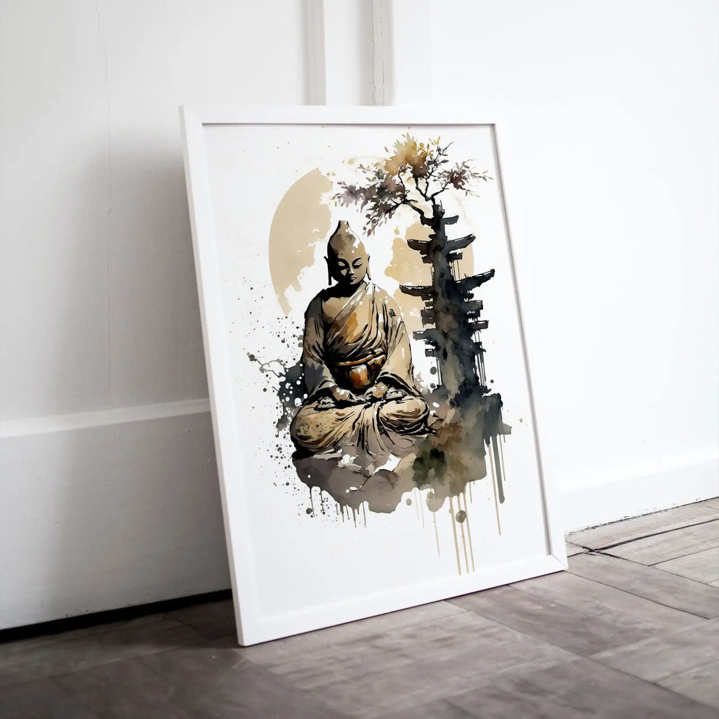 Included artwork preview showing first selection of artworks from Buddha Zen Wall Art. Printable Wall Art. Watercolor Print. Buddhism Art. Instant Download. Zen Decor. Spiritual Wall Art. Asian Wall Art. #6.