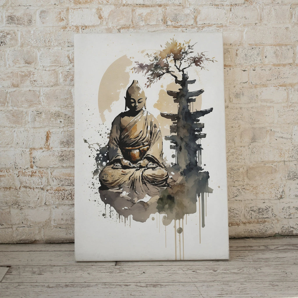 Second included artwork preview from Buddha Zen Wall Art. Printable Wall Art. Watercolor Print. Buddhism Art. Instant Download. Zen Decor. Spiritual Wall Art. Asian Wall Art. #6 featuring various scenes.