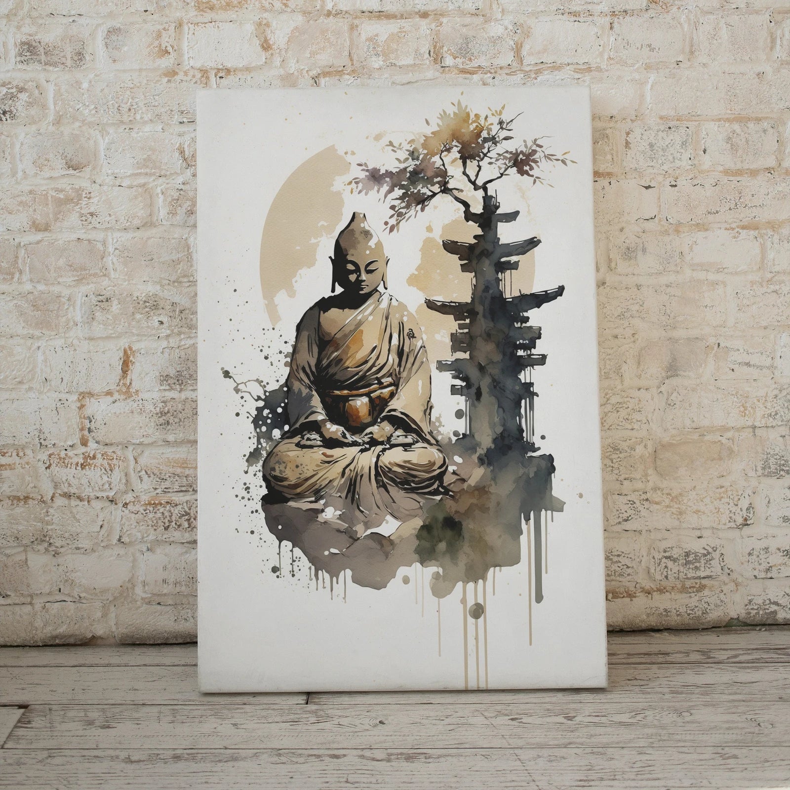 Second included artwork preview from Buddha Zen Wall Art. Printable Wall Art. Watercolor Print. Buddhism Art. Instant Download. Zen Decor. Spiritual Wall Art. Asian Wall Art. #6 featuring various scenes.