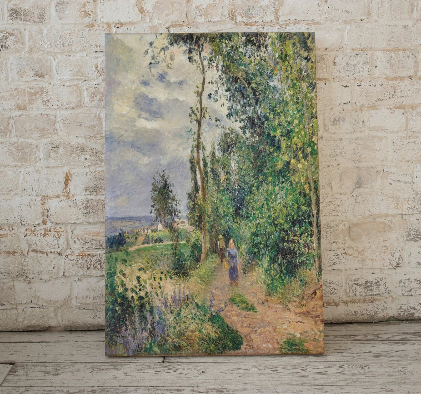 Detail view of artwork from Camille Pissarro Botanical Landscape Art Famous Painting. Instant Download Vintage Decor. Nature Landscape Printable Wall Art. Vintage Decor. (variation 1)