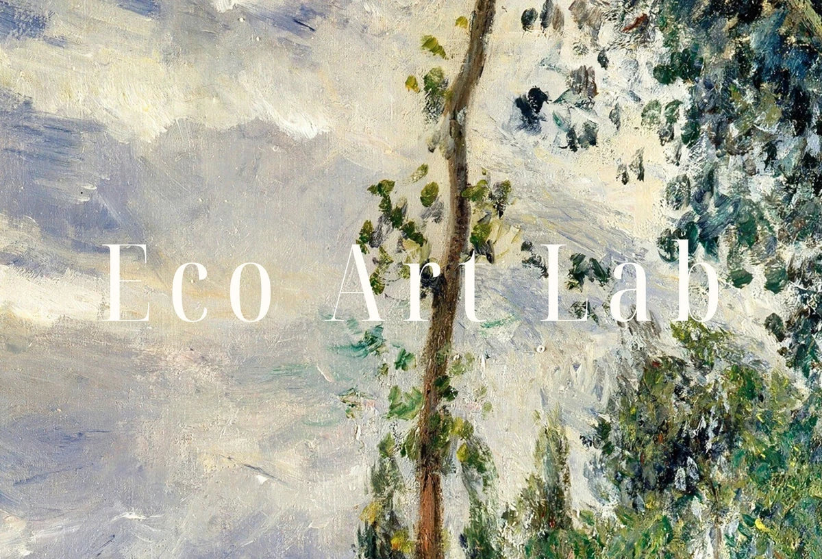 Detail view of artwork from Camille Pissarro Botanical Landscape Art Famous Painting. Instant Download Vintage Decor. Nature Landscape Printable Wall Art. Vintage Decor. (variation 2)