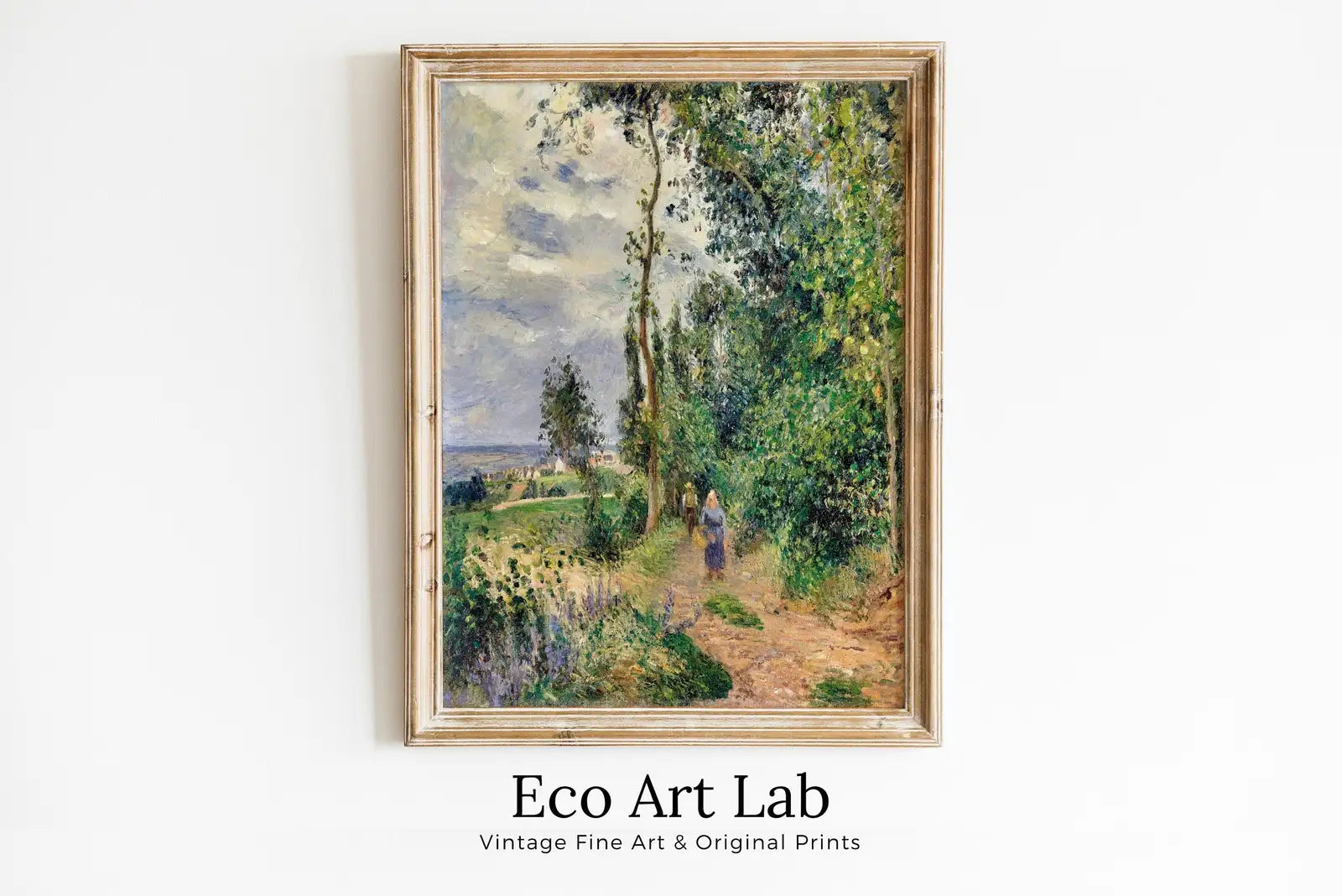 Framed view of Camille Pissarro Botanical Landscape Art Famous Painting. Instant Download Vintage Decor. Nature Landscape Printable Wall Art. Vintage Decor – printable wall art digital download.