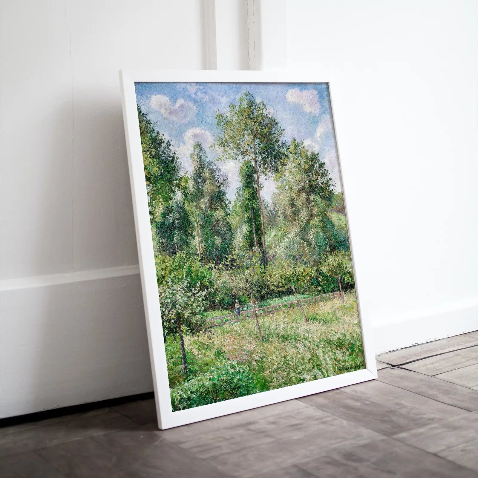 Included artwork preview showing first selection of artworks from Camille Pissarro Poplars Landscape Art Famous Painting. Instant Download Vintage Decor. Nature Landscape Printable Wall Art. Vintage Decor.