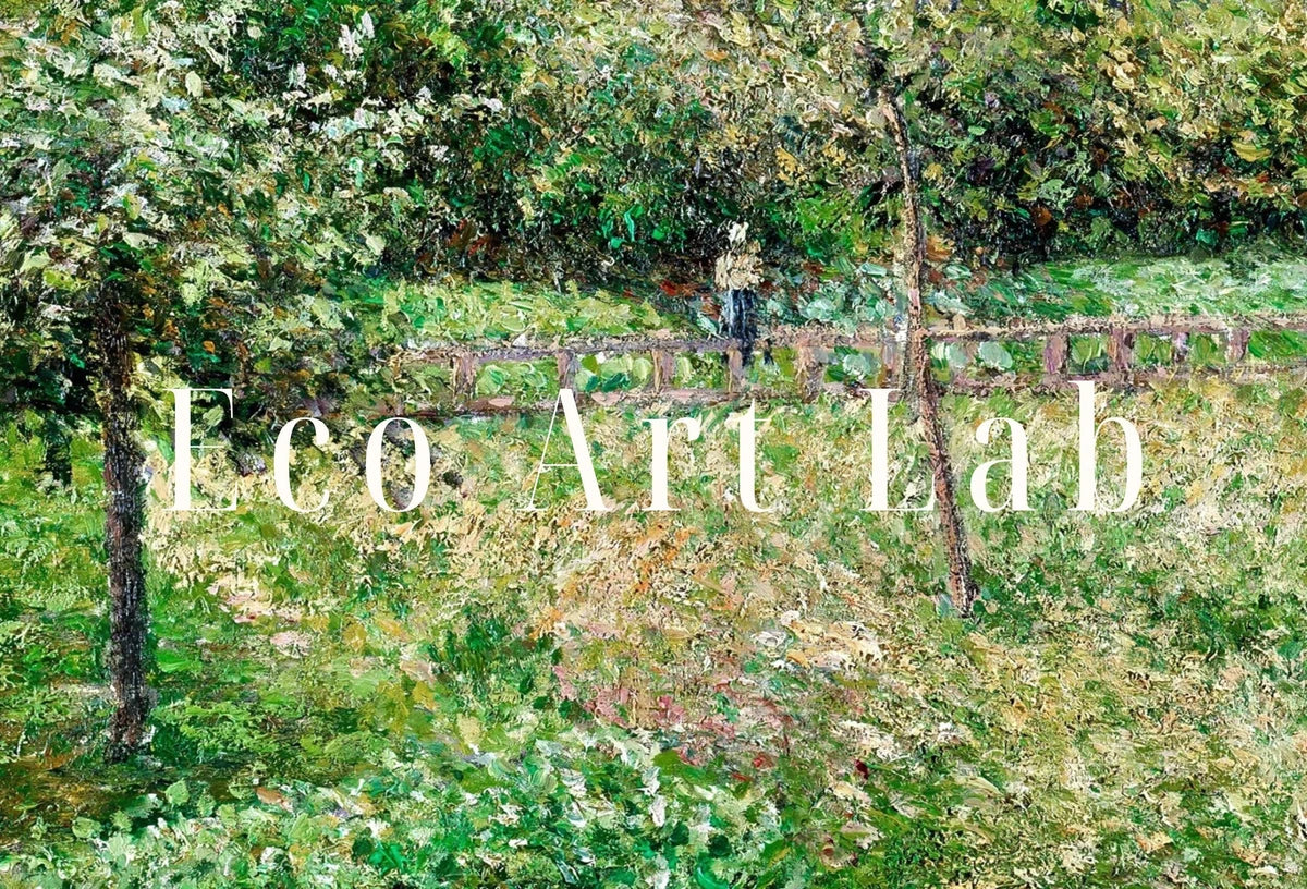 Detail view of artwork from Camille Pissarro Poplars Landscape Art Famous Painting. Instant Download Vintage Decor. Nature Landscape Printable Wall Art. Vintage Decor. (variation 2)