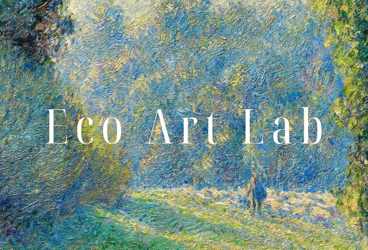 Detail view of artwork from Camille Pissarro Sunset Landscape Art Famous Painting. Instant Download Vintage Decor. Nature Landscape Printable Wall Art. Vintage Decor. (variation 2)