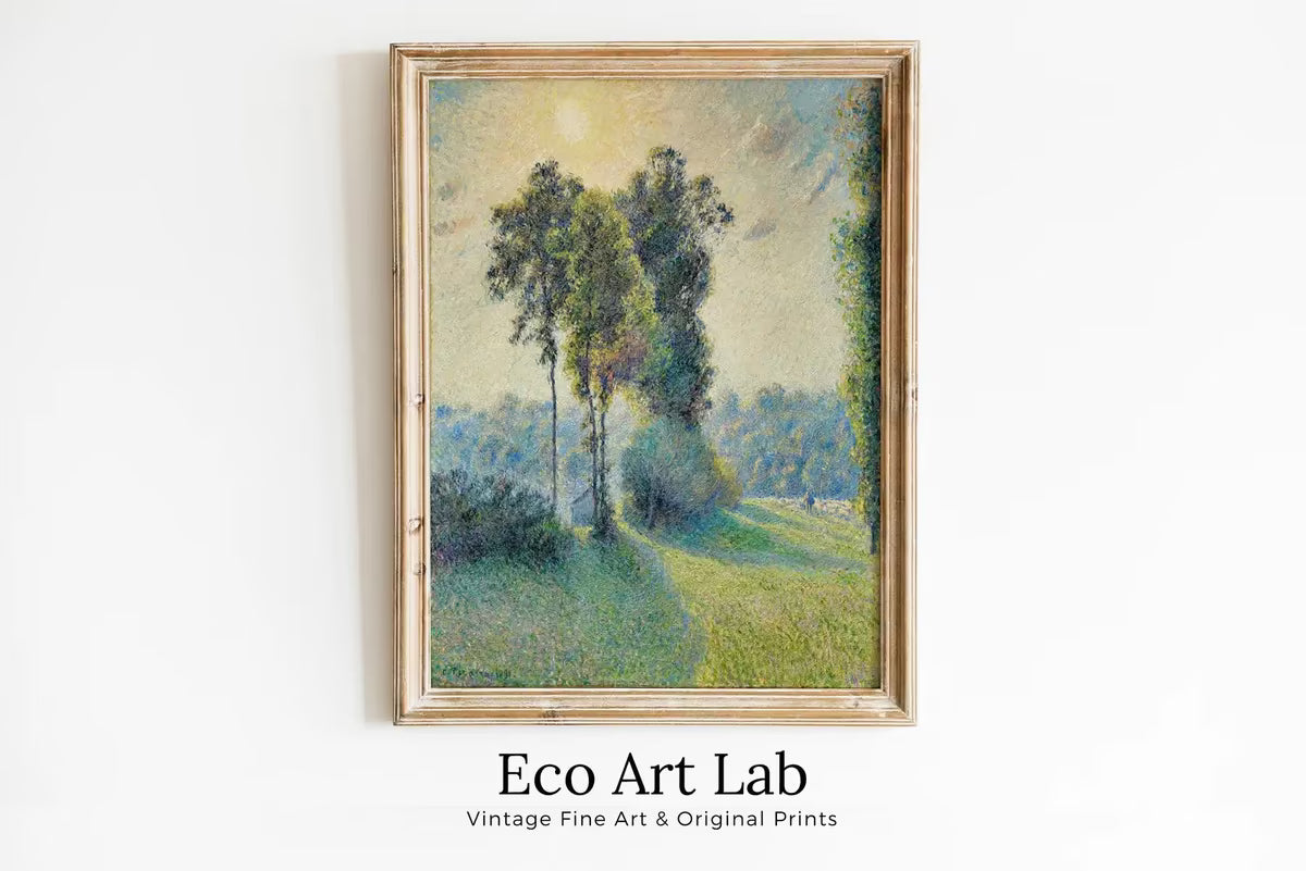 Camille Pissarro Sunset Landscape Art Famous Painting. Instant Download Vintage Decor. Nature Landscape Printable Wall Art. Vintage Decor – Printable Wall Art Set