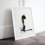 Included artwork preview showing first selection of artworks from Cat Watercolor Painting. Minimalist Cat Artwork. Printable. Black Cat Art. Instant Download Digital Print. Cat Lover Wall Art. Cat Poster..