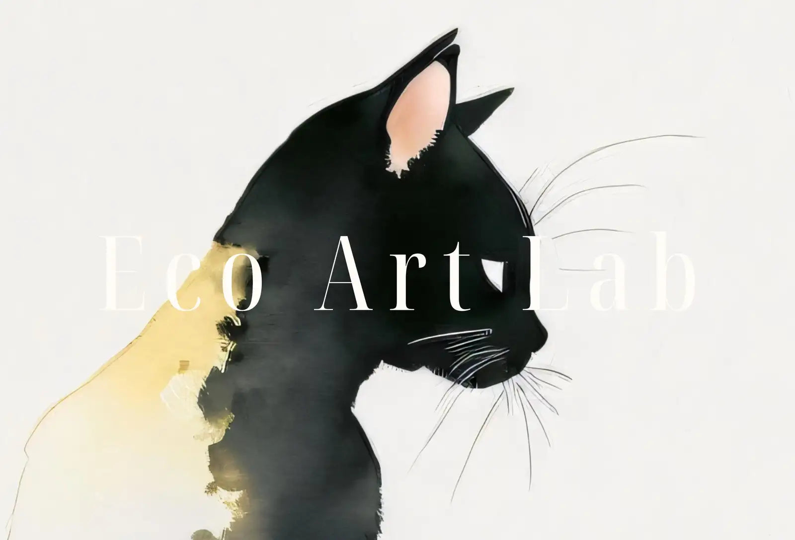 Second included artwork preview from Cat Watercolor Painting. Minimalist Cat Artwork. Printable. Black Cat Art. Instant Download Digital Print. Cat Lover Wall Art. Cat Poster. featuring various scenes.