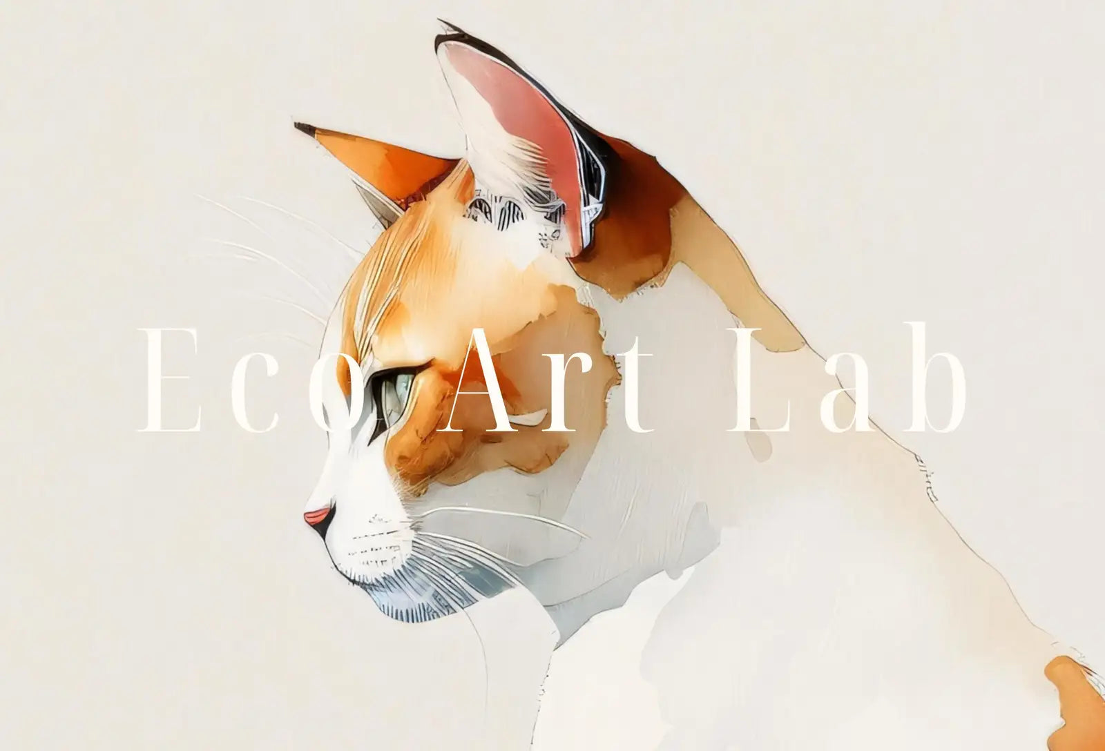 Second included artwork preview from Cat Watercolor Painting. Minimalist Cat Artwork. Printable. Orange Cat Art. Instant Download Digital Print. Cat Lover Wall Art. Cat Poster. featuring various scenes.
