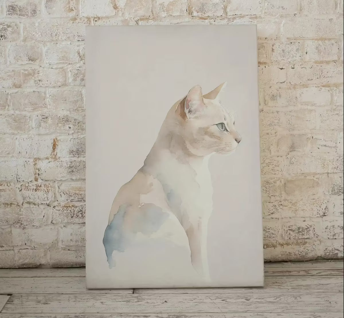 Cat Watercolor Painting. Minimalist Cat Artwork. Printable. White Cat Art. Instant Download Digital Print. Cat Lover Wall Art. Cat Poster. – Printable Wall Art