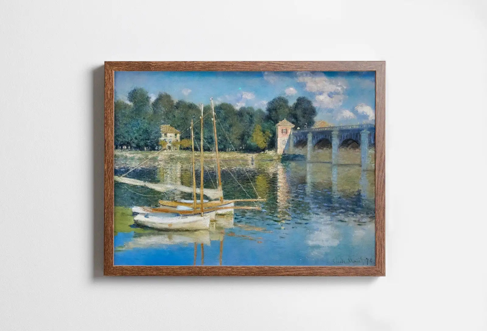 Included artwork preview showing first selection of artworks from Claude Monet Argenteuil Bridge Painting Famous Monet Art. Instant Download Vintage Decor. Monet Landscape Printable Wall Art. Vintage Decor.
