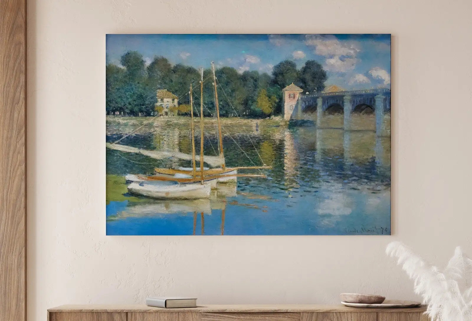Second included artwork preview from Claude Monet Argenteuil Bridge Painting Famous Monet Art. Instant Download Vintage Decor. Monet Landscape Printable Wall Art. Vintage Decor featuring various scenes.