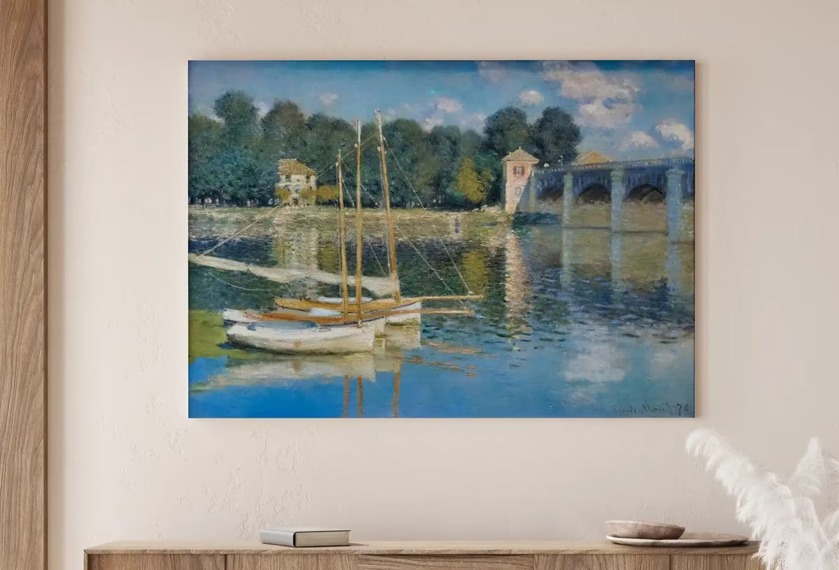 Claude Monet Argenteuil Bridge Painting Famous Monet Art. Instant Download Vintage Decor. Monet Landscape Printable Wall Art. Vintage Decor – Printable Wall Art