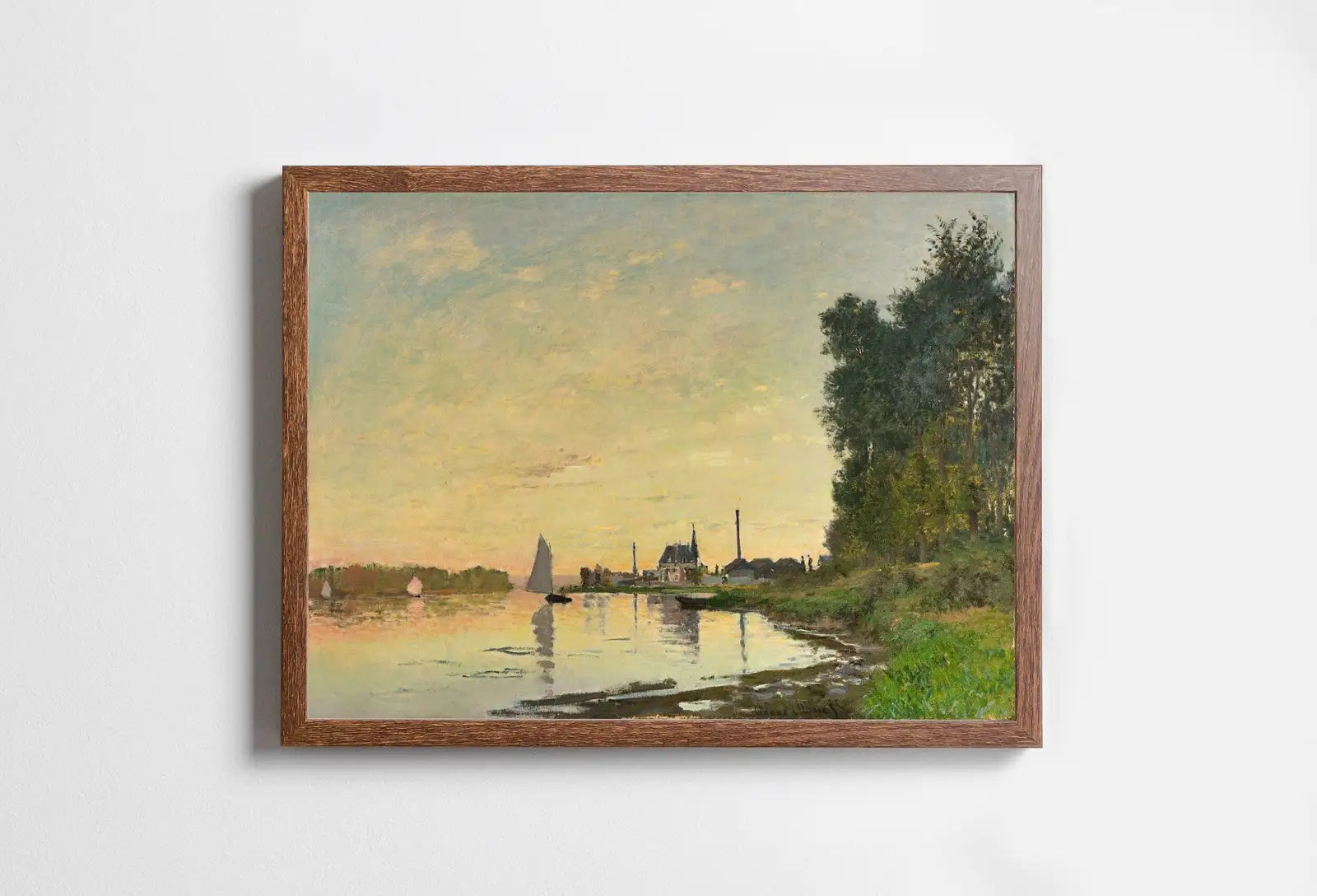 Included artwork preview showing first selection of artworks from Claude Monet Argenteuil Late Afternoon Famous Painting. Instant Download Vintage Decor. Monet Landscape Printable Wall Art. Vintage Decor.