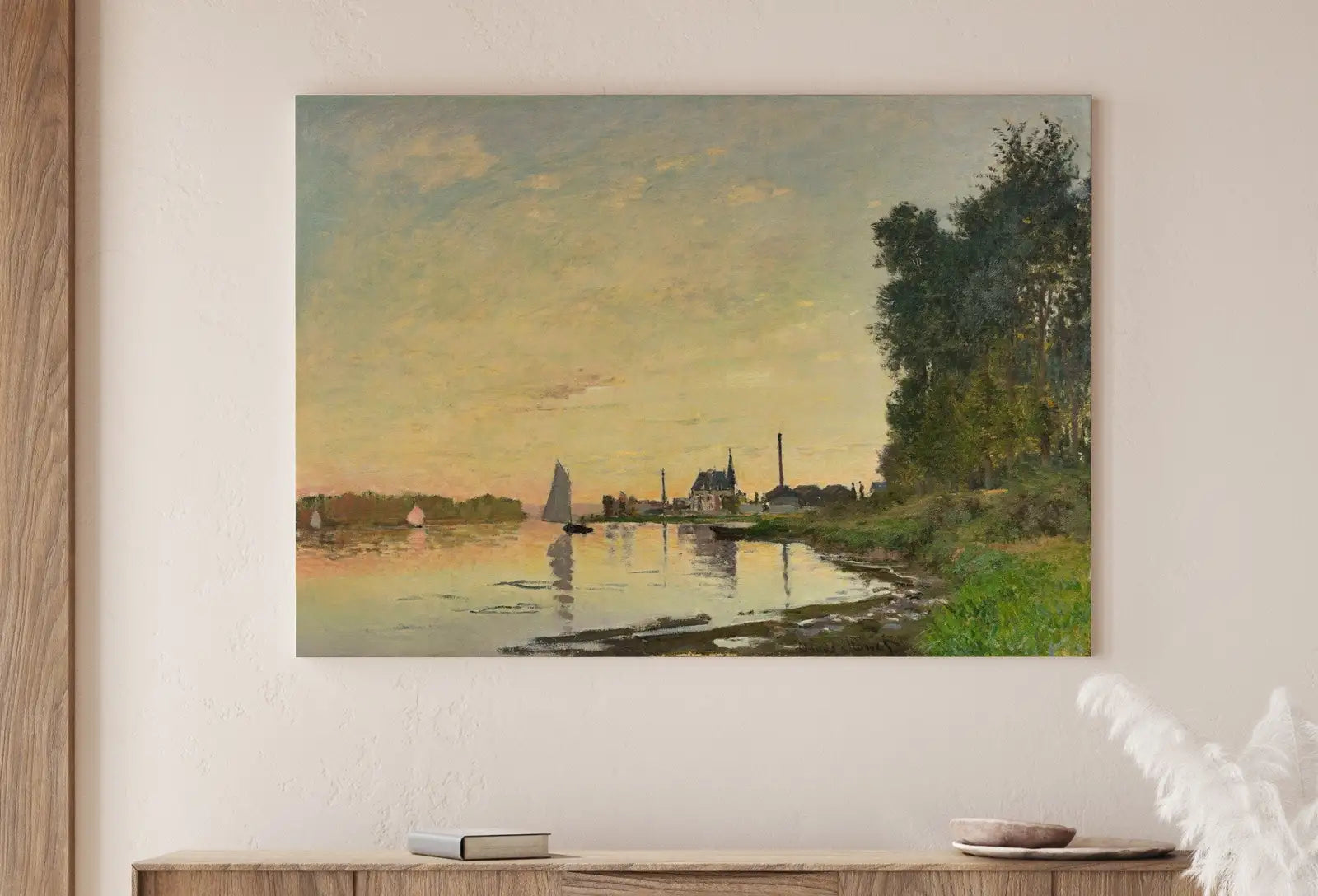 Second included artwork preview from Claude Monet Argenteuil Late Afternoon Famous Painting. Instant Download Vintage Decor. Monet Landscape Printable Wall Art. Vintage Decor featuring various scenes.