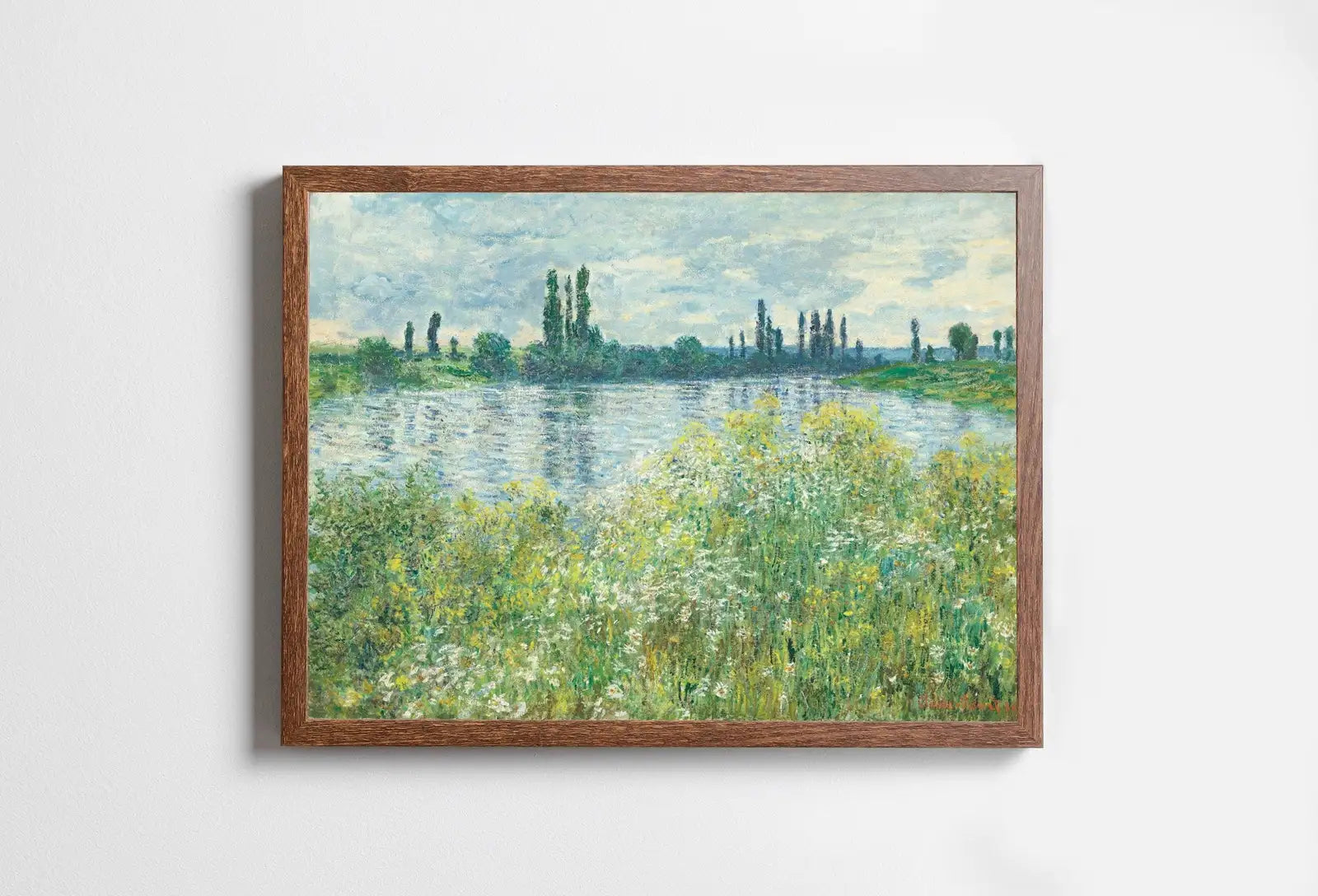 Peinture des bords de la Seine de Claude Monet, célèbre œuvre d’art de Monet. Téléchargement instantané de décoration vintage. Impression murale imprimable du paysage de Monet. Décoration vintage.