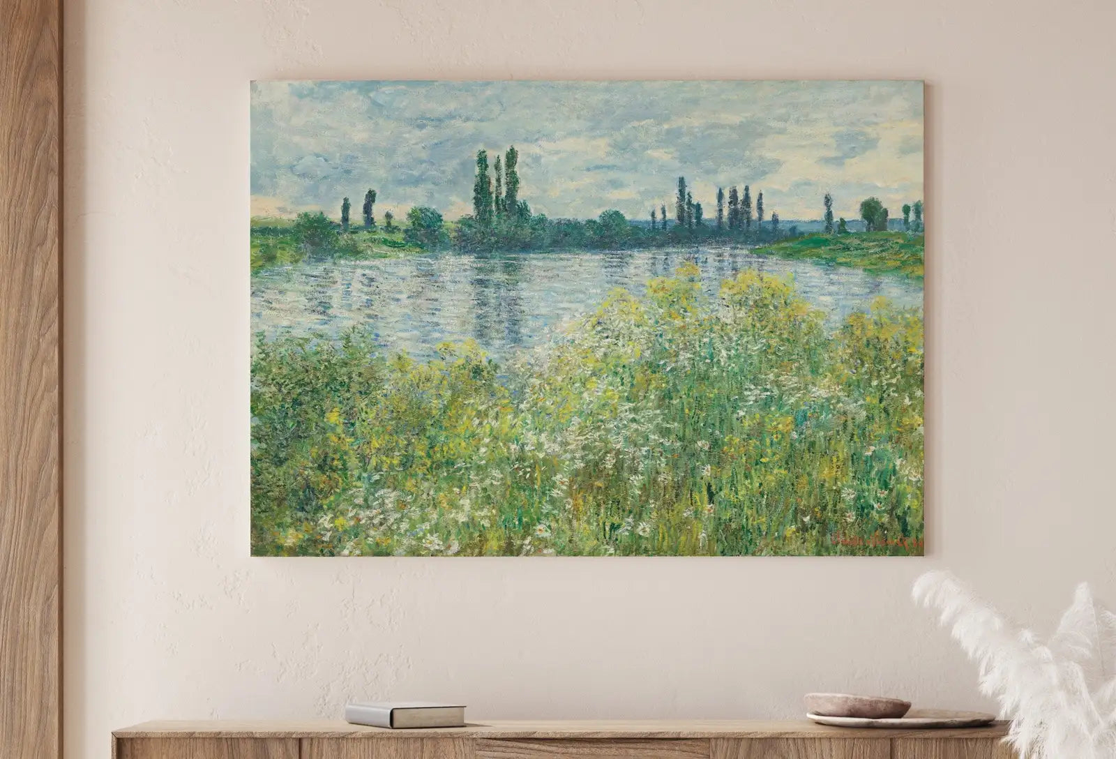 Peinture des bords de la Seine de Claude Monet, célèbre œuvre d’art de Monet. Téléchargement instantané de décoration vintage. Impression murale imprimable du paysage de Monet. Décoration vintage.