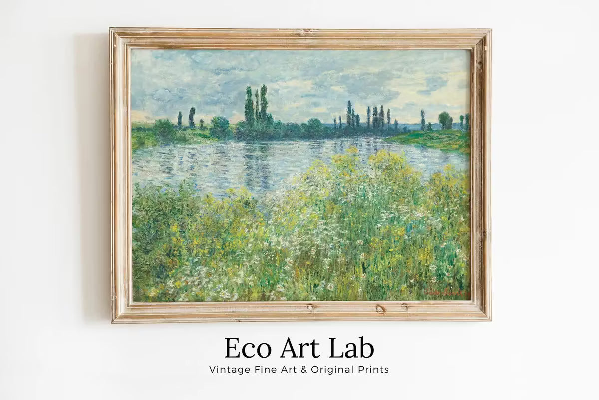 Claude Monet Banks of the Seine Painting Famous Monet Art. Instant Download Vintage Decor. Monet Landscape Printable Wall Art. Vintage Decor – Printable Wall Art
