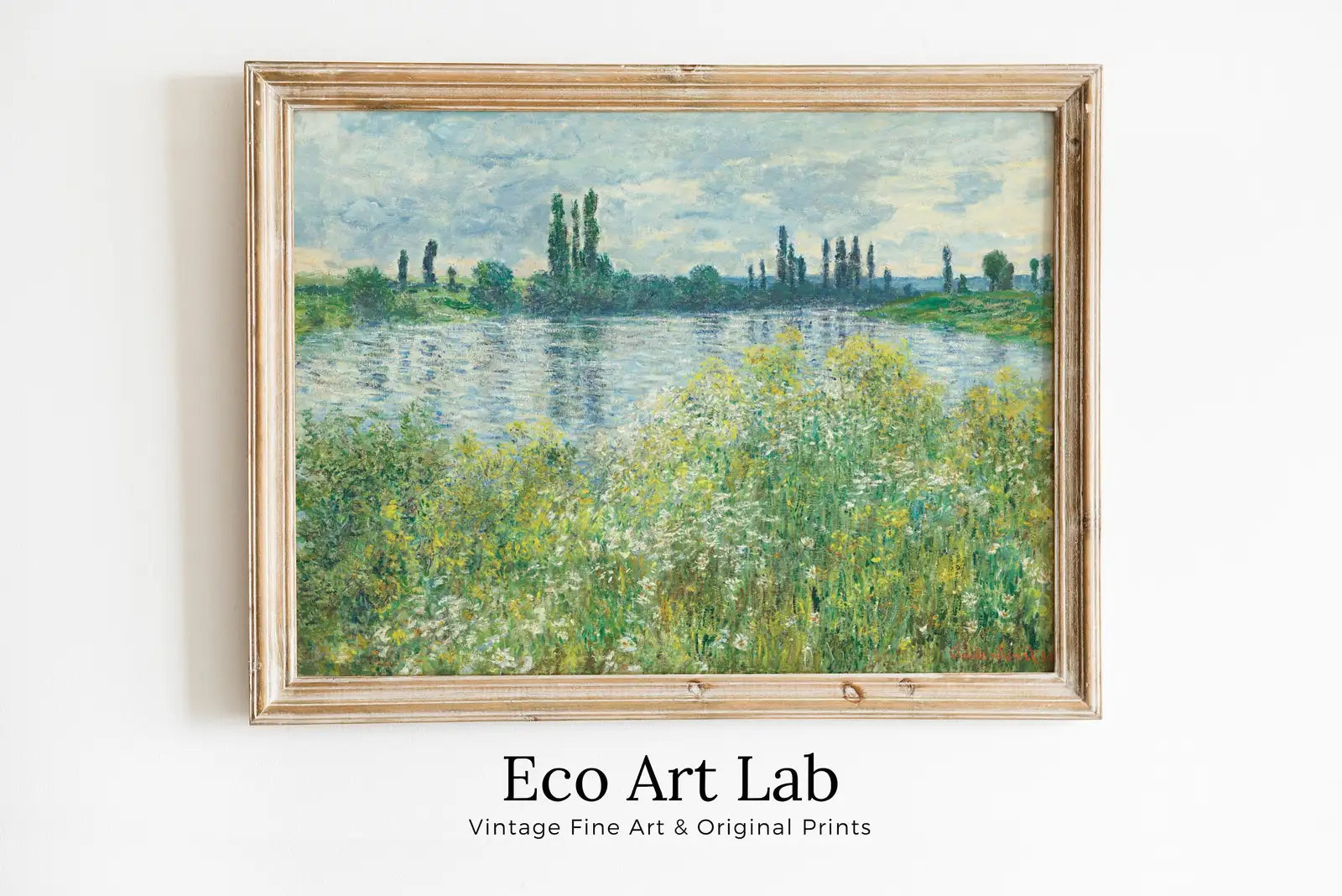 Peinture des bords de la Seine de Claude Monet, célèbre œuvre d’art de Monet. Téléchargement instantané de décoration vintage. Impression murale imprimable du paysage de Monet. Décoration vintage.