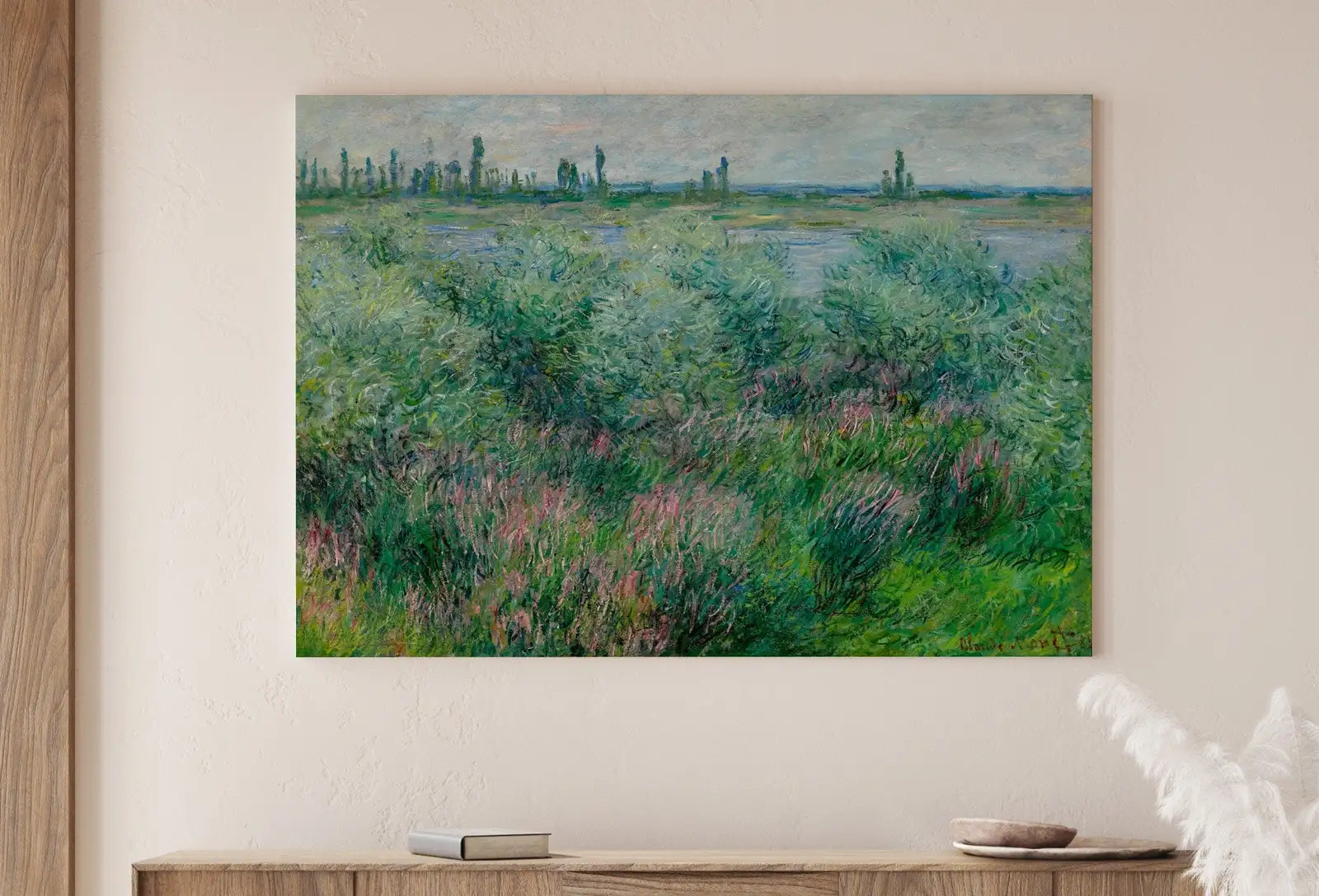 Claude Monet - Les bords de la Seine. Peinture célèbre de Monet. Art mural de paysage de Monet imprimable. Art vintage. Téléchargement instantané pour la décoration vintage.