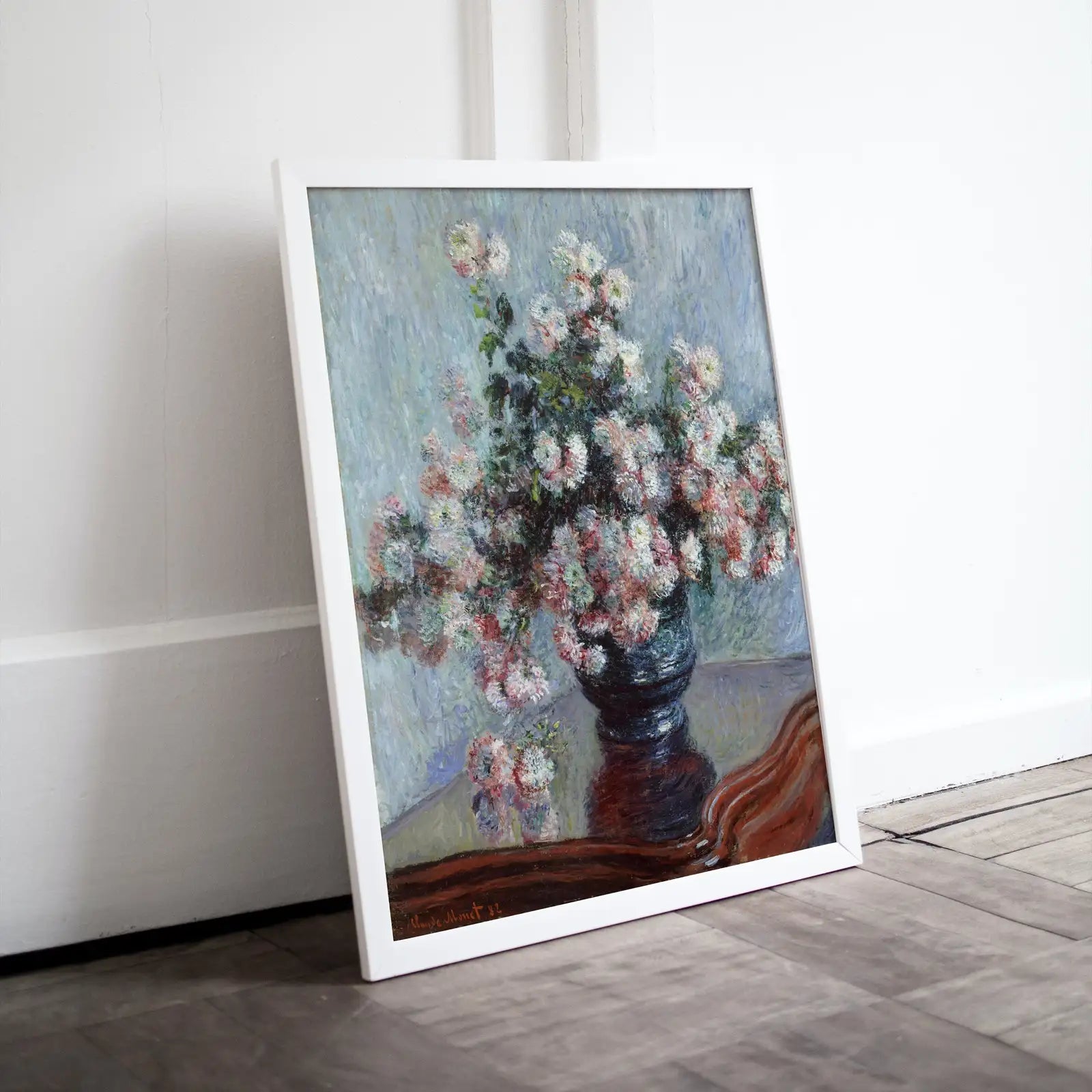 Included artwork preview showing first selection of artworks from Claude Monet Chrysanthemums Flowers Still Life Painting. Instant Download Vintage Decor. Monet Botanical Print Printable Art. Vintage Decor.