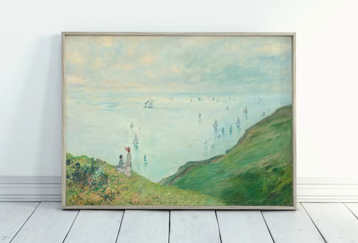 Claude Monet Cliffs at Pourville Painting Famous Monet Art. Instant Download Vintage Decor. Monet Landscape Printable Wall Art Vintage Decor – Printable Wall Art