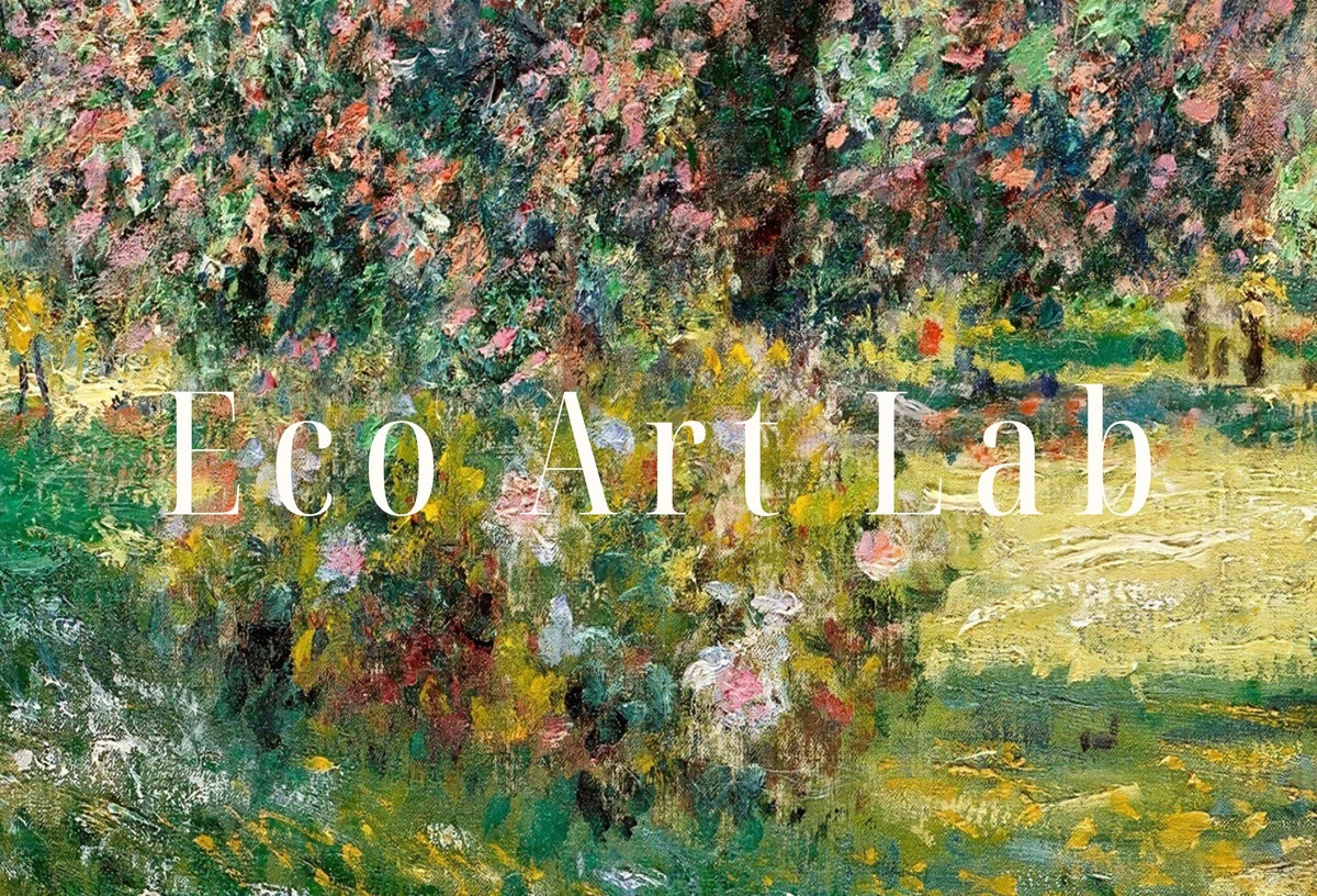 Detail view of artwork from Claude Monet Famous Floral Landscape Painting Fine Art. Instant Download Vintage Art. Vertical Printable Landscape Wall Art. Spring Decor. (variation 2)