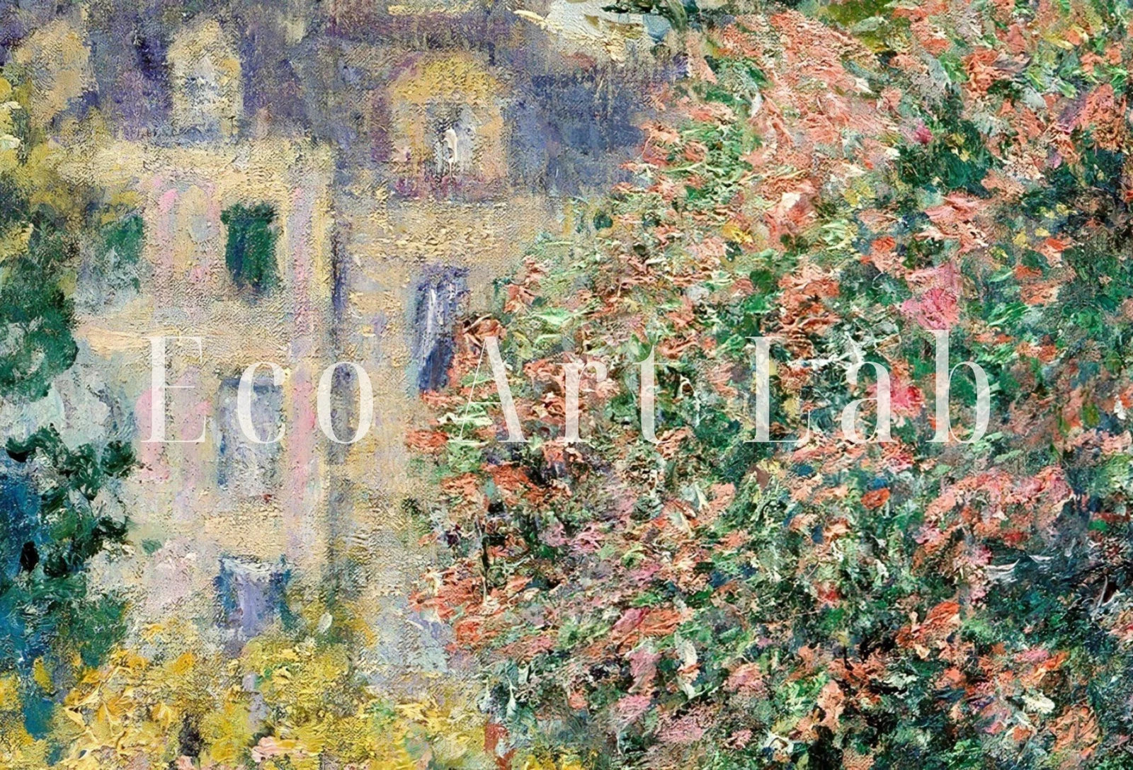 Detail view of artwork from Claude Monet Famous Floral Landscape Painting Fine Art. Instant Download Vintage Art. Vintage Landscape Printable Wall Art. Spring Decor. (variation 1)