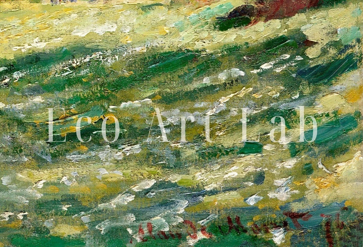 Detail view of artwork from Claude Monet Famous Floral Landscape Painting Fine Art. Instant Download Vintage Art. Vintage Landscape Printable Wall Art. Spring Decor. (variation 2)
