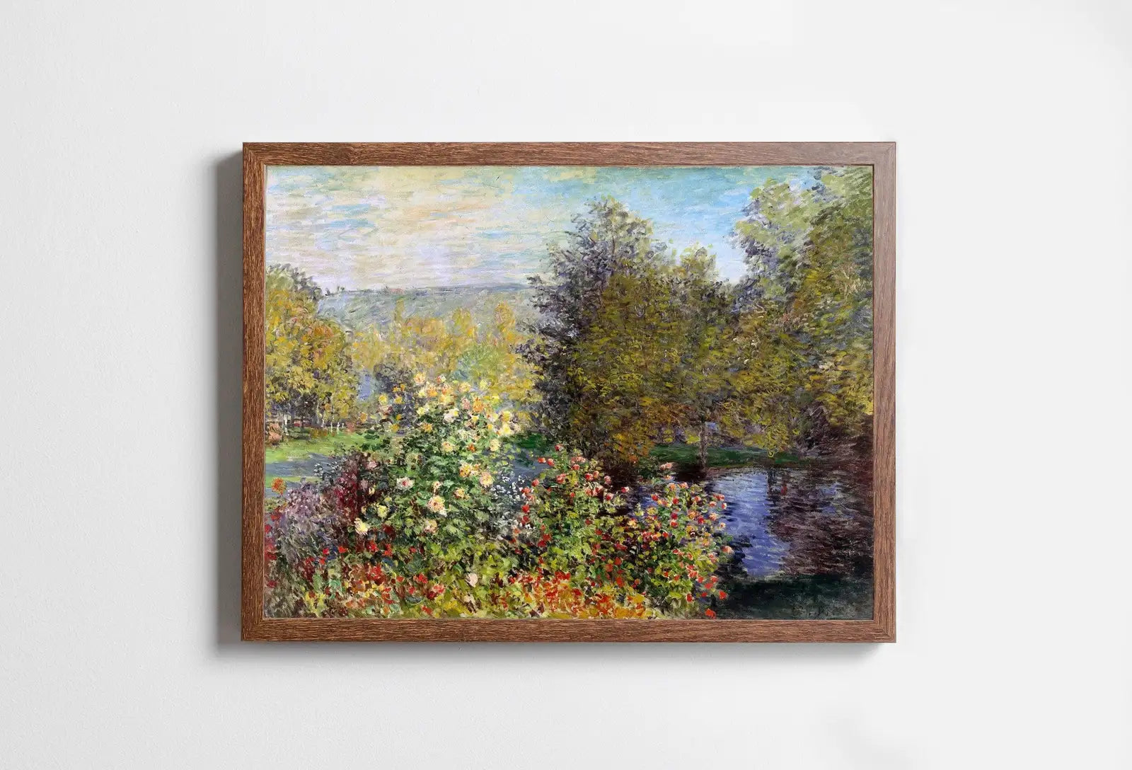 Jardin célèbre de Claude Monet, tableau de paysage à télécharger. Téléchargement instantané d’art vintage. Paysage vintage à télécharger. Décor de printemps.