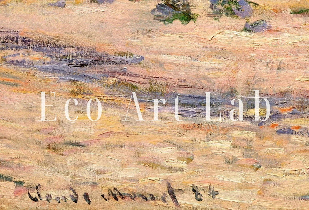 Detail view of artwork from Claude Monet Famous Mountain Landscape Painting. Instant Download Vintage Decor. Monet Mountain Valley Print Printable Art. Vintage Decor. (variation 2)