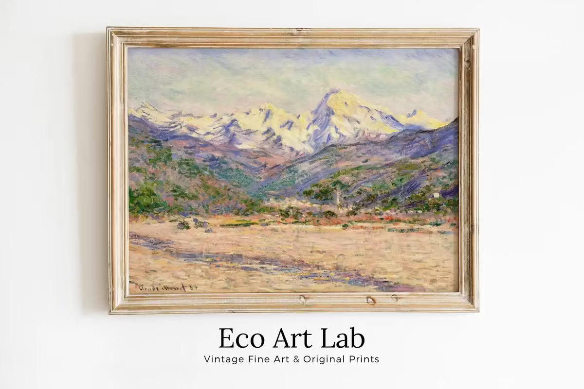 Claude Monet Famous Mountain Landscape Painting. Instant Download Vintage Decor. Monet Mountain Valley Print Printable Art. Vintage Decor – Printable Wall Art
