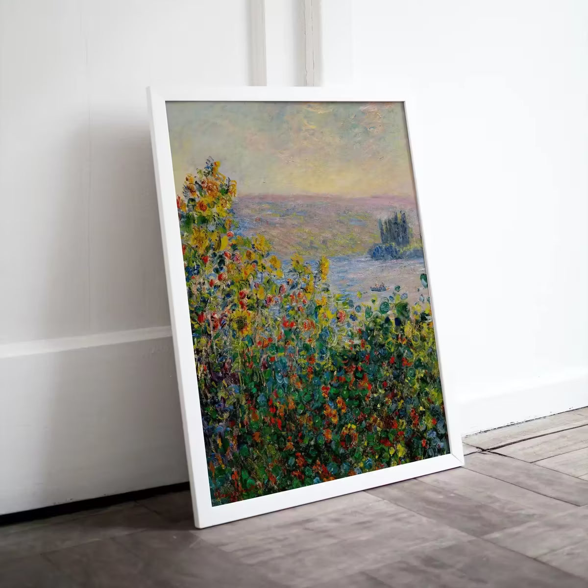 Claude Monet Famous Painting. Flower Beds at Vétheuil. Instant Download Vintage Decor. Monet Landscape Printable Wall Art. Vintage Decor – Printable Wall Art
