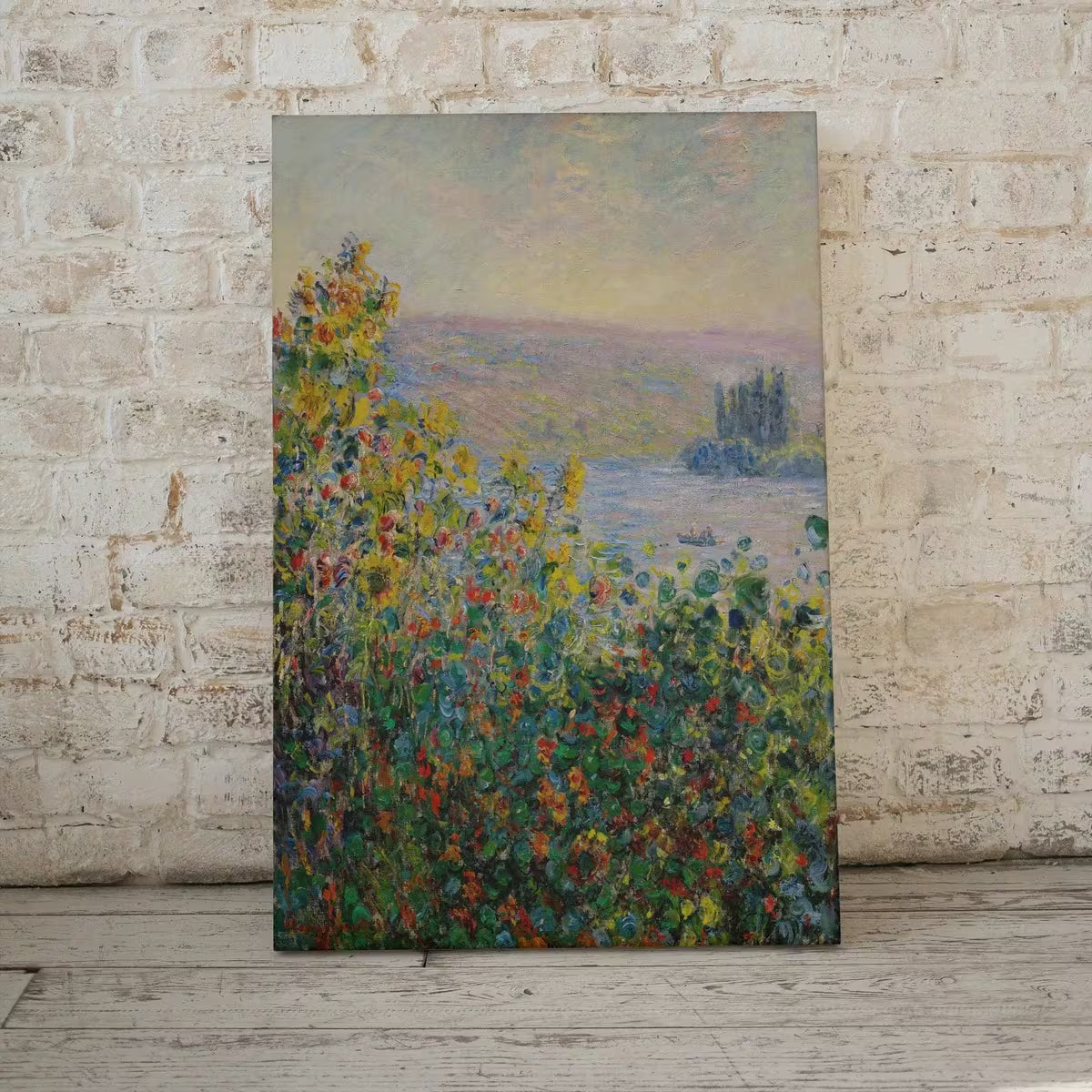 Claude Monet Famous Painting. Flower Beds at Vétheuil. Instant Download Vintage Decor. Monet Landscape Printable Wall Art. Vintage Decor – Printable Wall Art