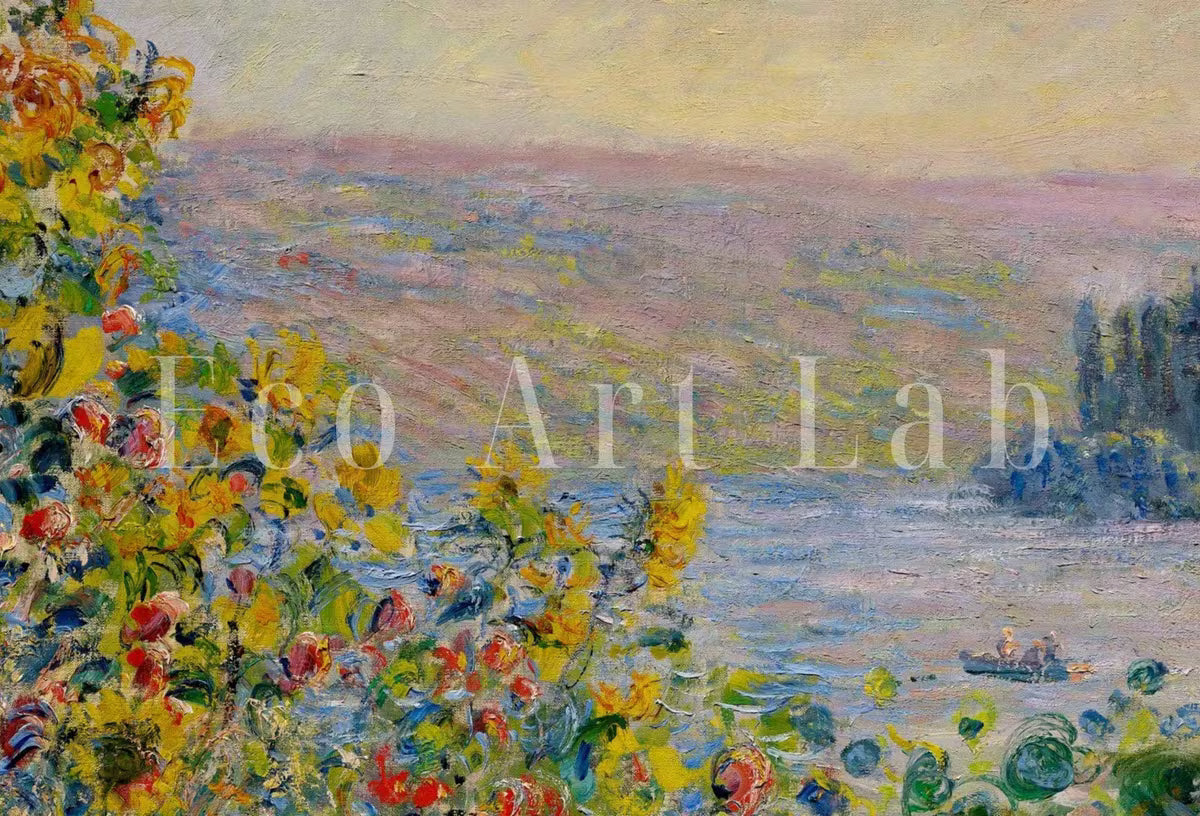 Claude Monet Famous Painting. Flower Beds at Vétheuil. Instant Download Vintage Decor. Monet Landscape Printable Wall Art. Vintage Decor – Printable Wall Art