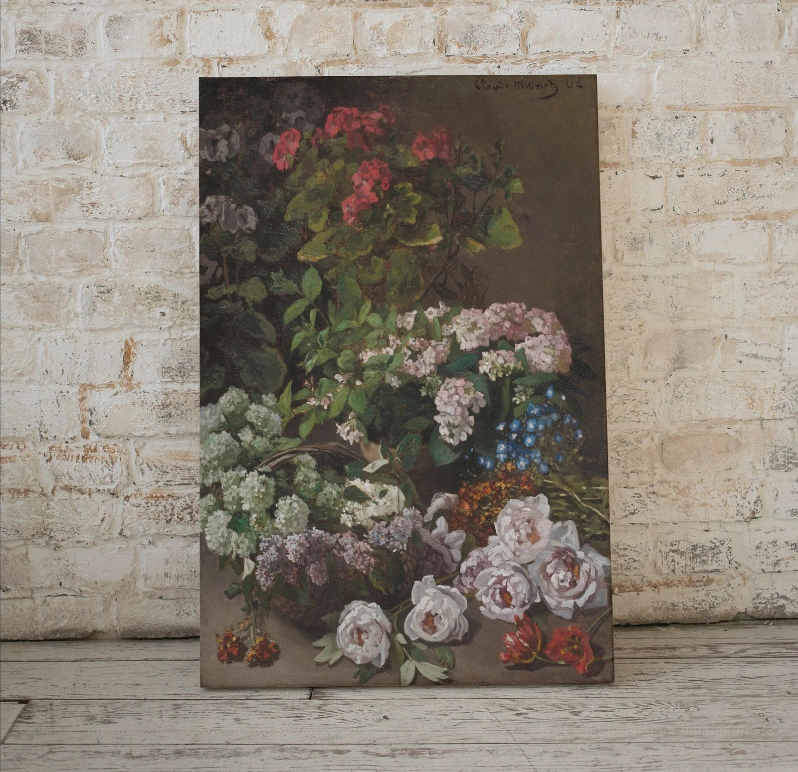 Included artwork preview showing first selection of artworks from Claude Monet Famous Spring Flowers Still Life Painting. Instant Download Vintage Decor. Monet Botanical Print Printable Art. Vintage Decor.