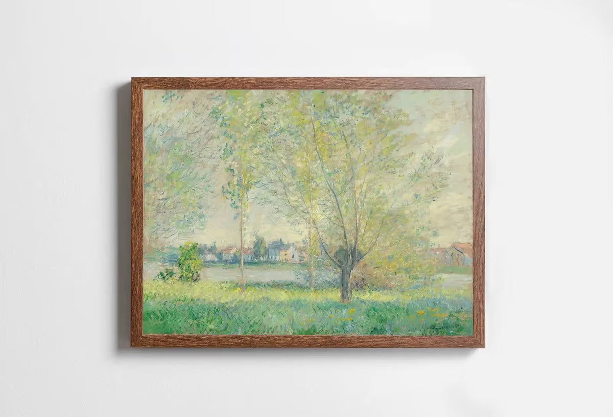 Claude Monet Famous Willows Landscape Painting Fine Art. Instant Download Vintage Art. Vintage Landscape Printable Wall Art. Spring Decor – Printable Wall Art