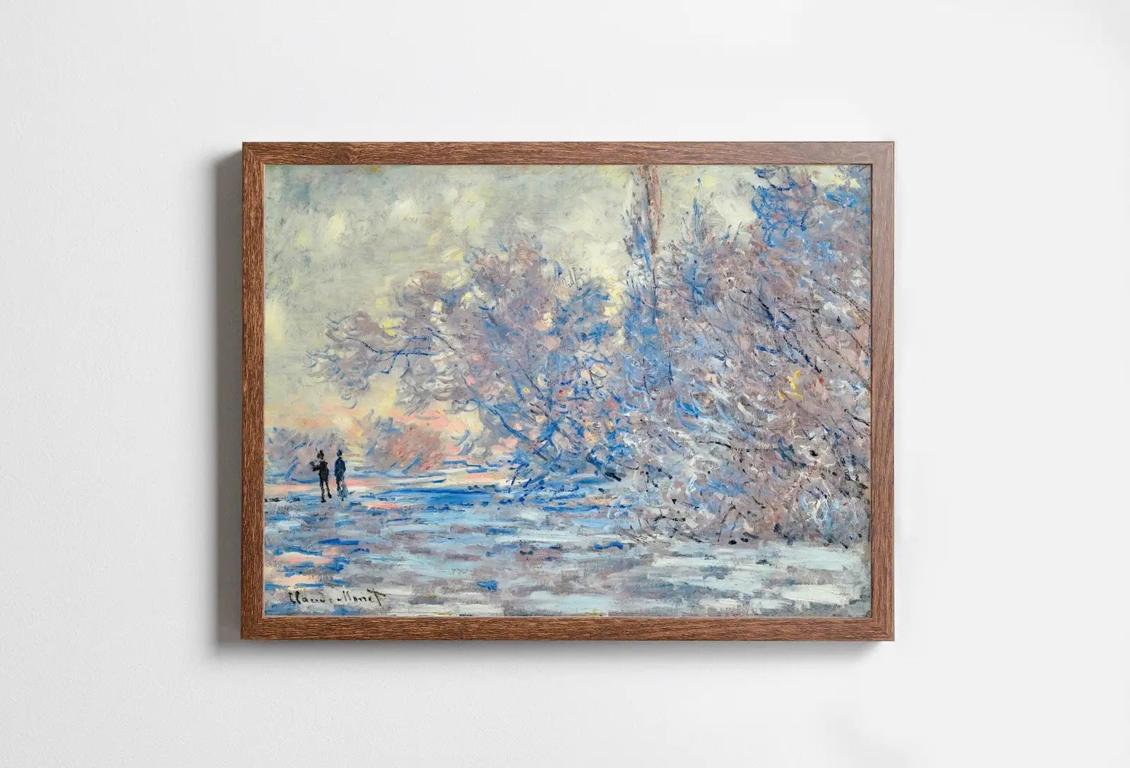 Included artwork preview showing first selection of artworks from Claude Monet Frost at Giverny Painting Famous Monet Art. Instant Download Vintage Decor. Vintage Landscape Printable Wall Art Winter Decor.